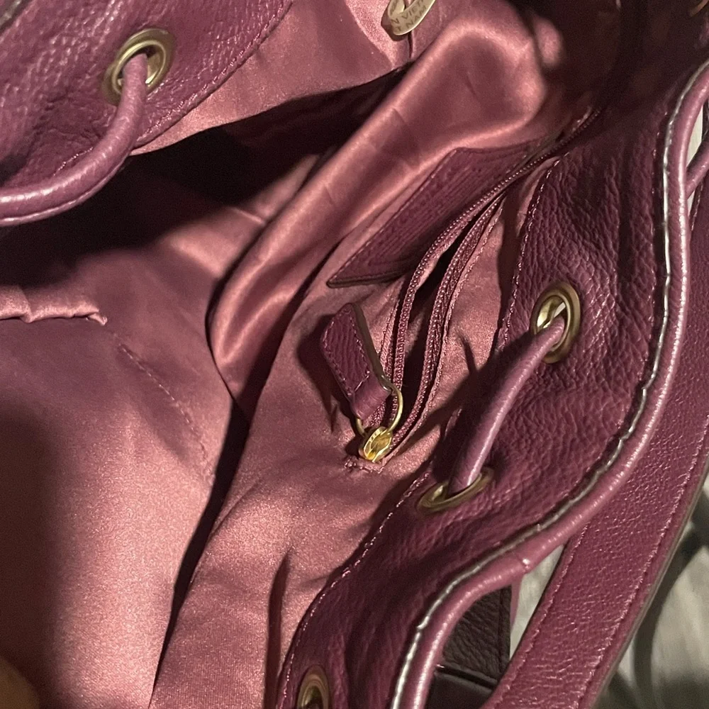 Coach Avery Burgundy Leather Bucket Bag - Picture 9 of 9